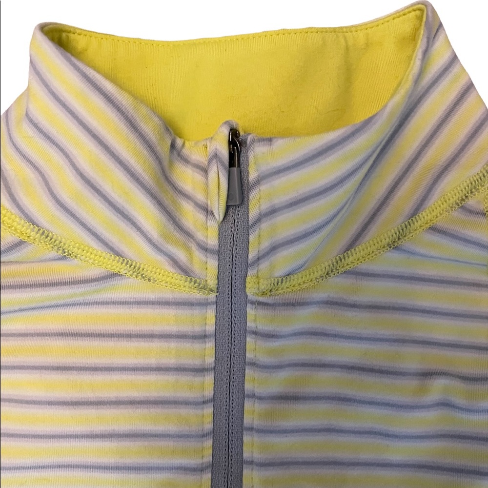 Mountain  Hard Wear Yellow/Grey  Half Zip Long Sleeves Athletic Top. Size XS - Picture 6 of 7